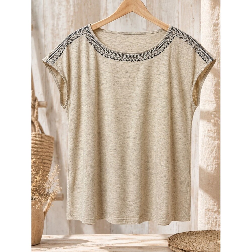 Rose & Olive Women’s Cap Sleeve Embroidered‎ Tops Size Medium